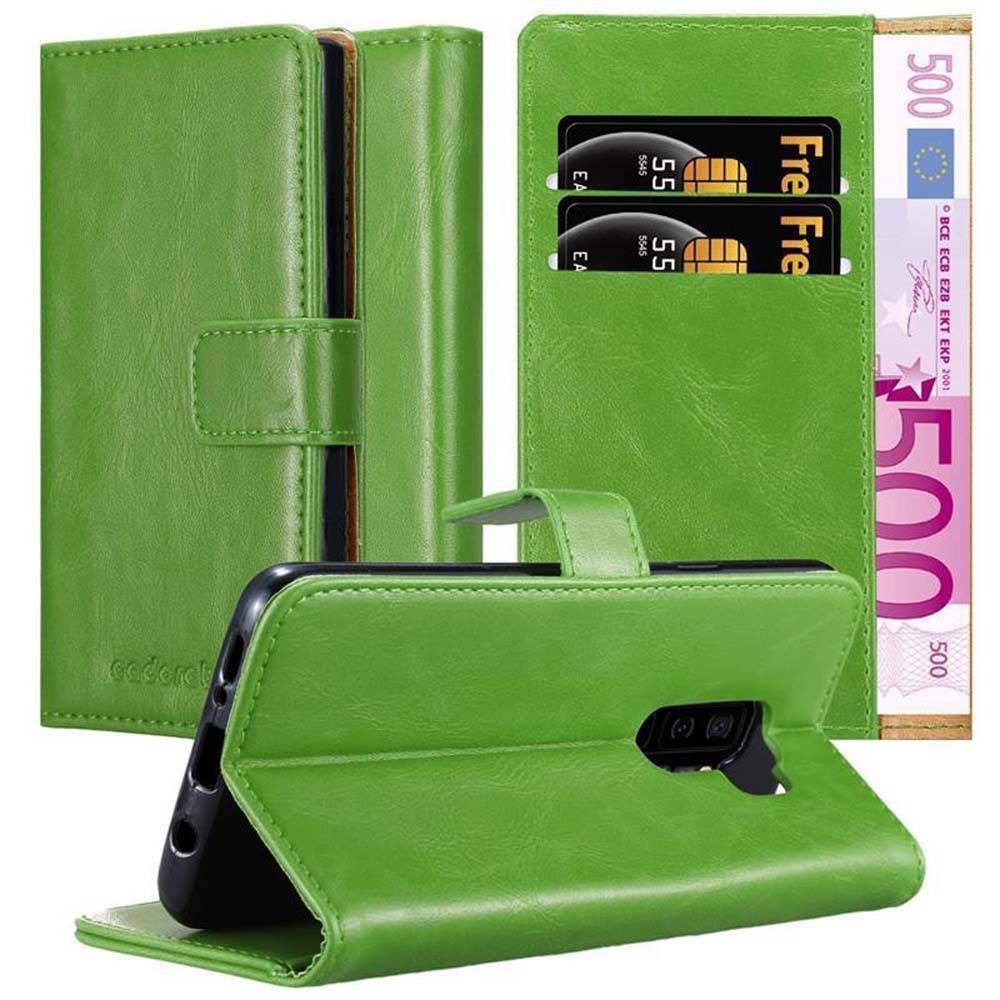 Cadorabo Hülle für Samsung Galaxy S9 PLUS Schutzhülle in Grün Handyhülle Book Tasche Case Etui Luxury