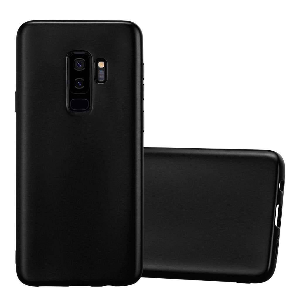 Cadorabo Schutzhülle für Samsung Galaxy S9 PLUS Hülle in Schwarz Handyhülle TPU Silikon Etui Cover Case