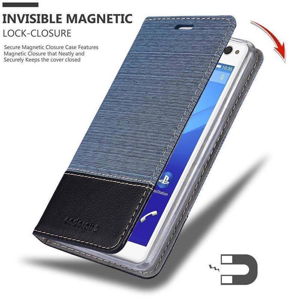 Cadorabo Hülle für Sony Xperia C4 Schutzhülle in Blau Handy Hülle Etui Book Case Cover