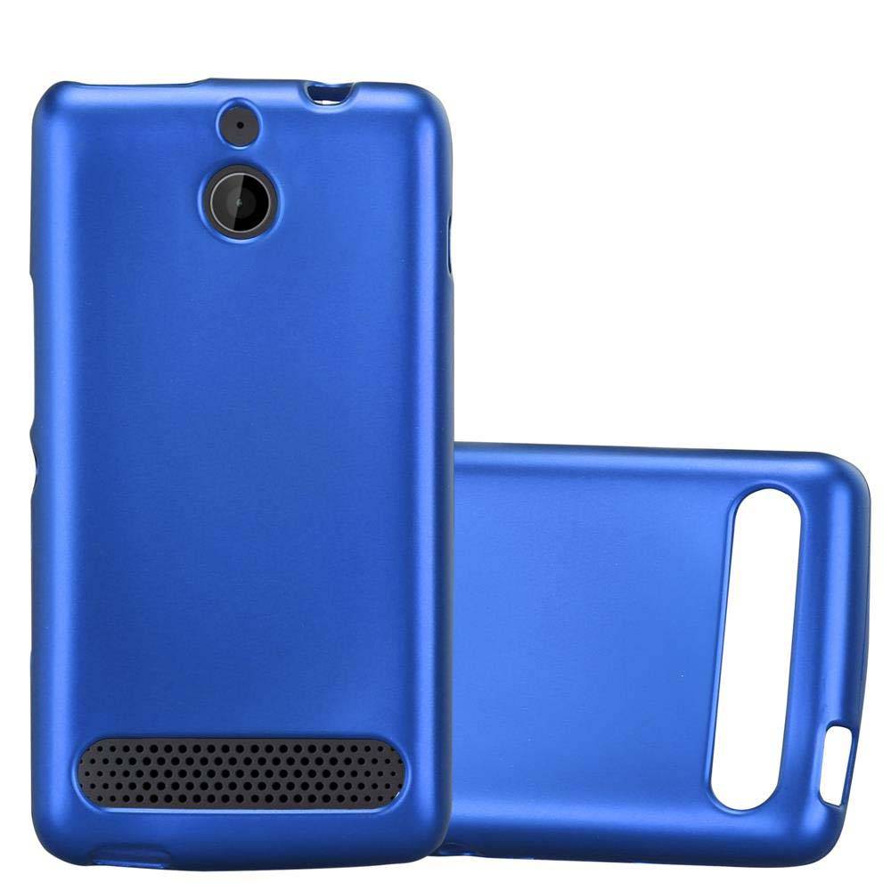Cadorabo Schutzhülle für Sony Xperia E1 Hülle in Blau Handyhülle TPU Silikon Etui Cover Case