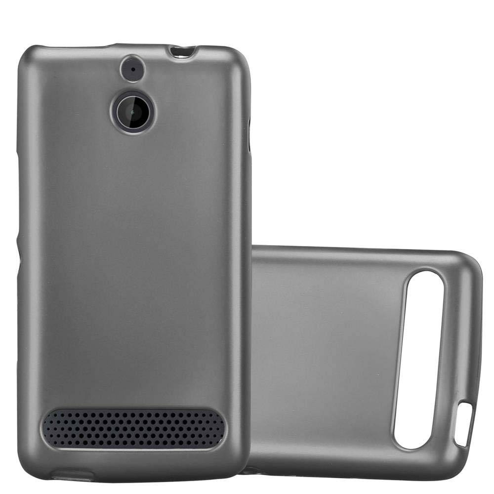 Cadorabo Schutzhülle für Sony Xperia E1 Hülle in Grau Handyhülle TPU Silikon Etui Cover Case