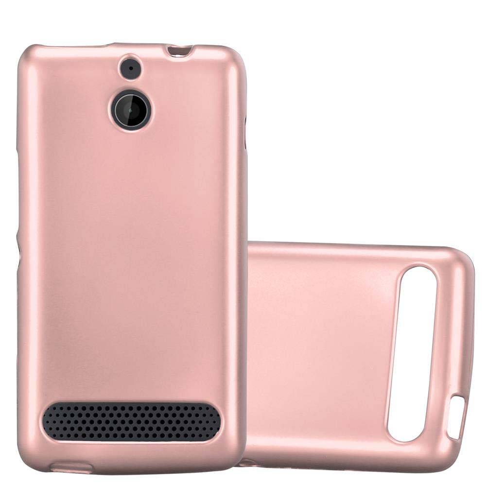 Cadorabo Schutzhülle für Sony Xperia E1 Hülle in Rosa Handyhülle TPU Silikon Etui Cover Case