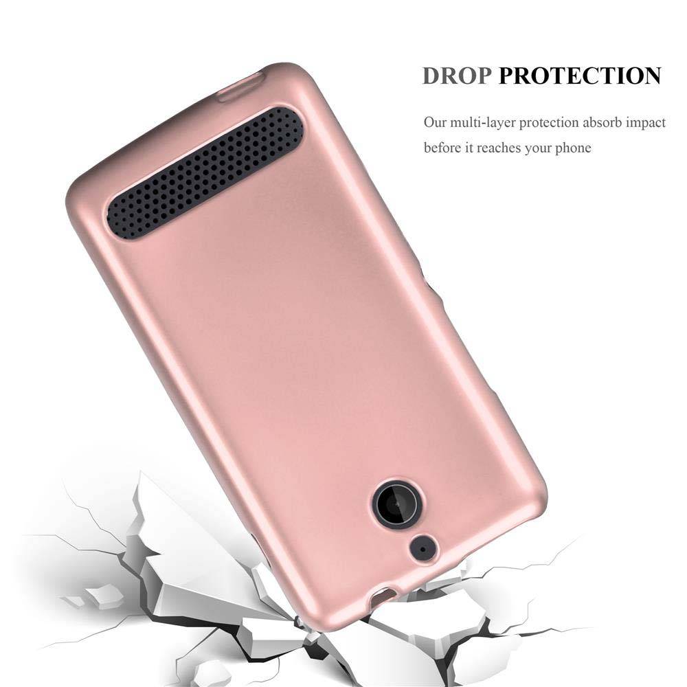 Cadorabo Schutzhülle für Sony Xperia E1 Hülle in Rosa Handyhülle TPU Silikon Etui Cover Case