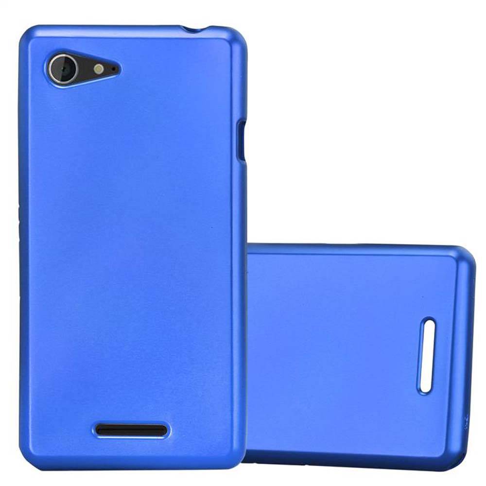 Cadorabo Schutzhülle für Sony Xperia E3 Hülle in Blau Handyhülle TPU Silikon Etui Cover Case