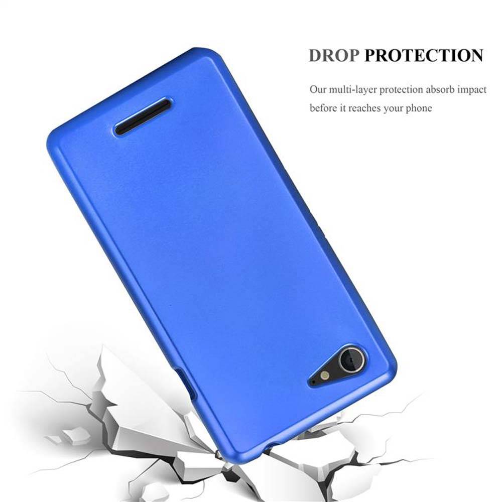 Cadorabo Schutzhülle für Sony Xperia E3 Hülle in Blau Handyhülle TPU Silikon Etui Cover Case