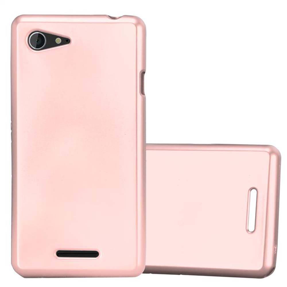 Cadorabo Schutzhülle für Sony Xperia E3 Hülle in Rosa Handyhülle TPU Silikon Etui Cover Case