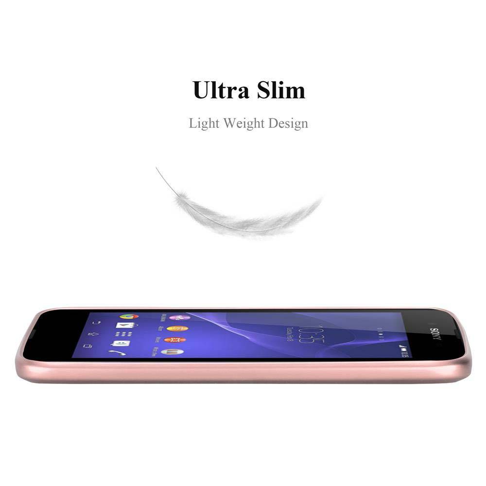 Cadorabo Schutzhülle für Sony Xperia E3 Hülle in Rosa Handyhülle TPU Silikon Etui Cover Case