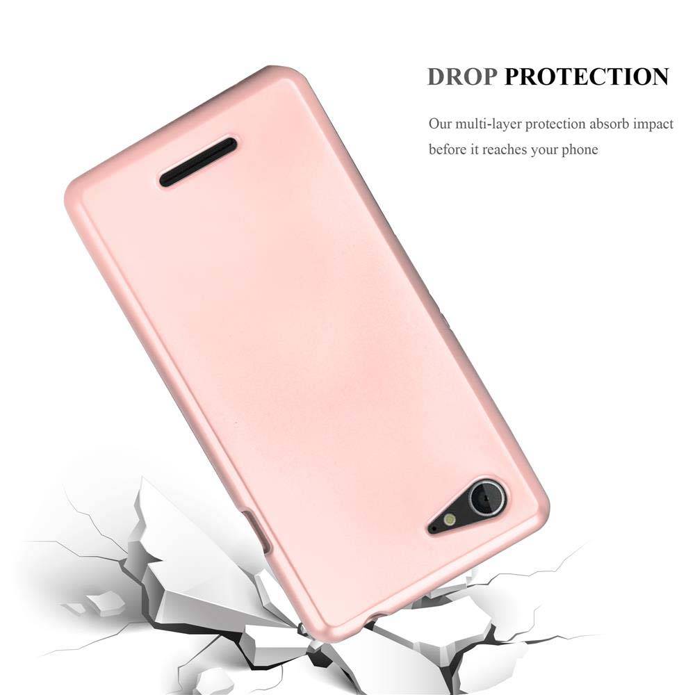 Cadorabo Schutzhülle für Sony Xperia E3 Hülle in Rosa Handyhülle TPU Silikon Etui Cover Case