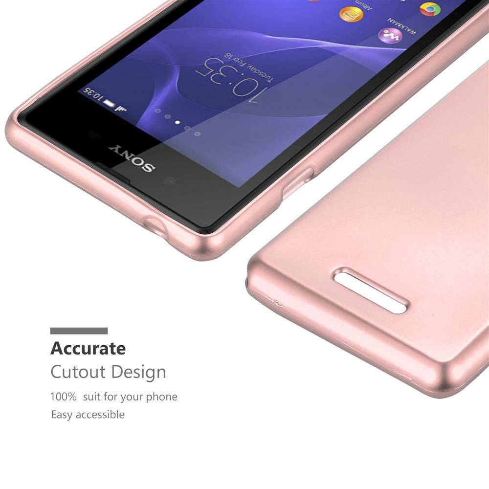 Cadorabo Schutzhülle für Sony Xperia E3 Hülle in Rosa Handyhülle TPU Silikon Etui Cover Case