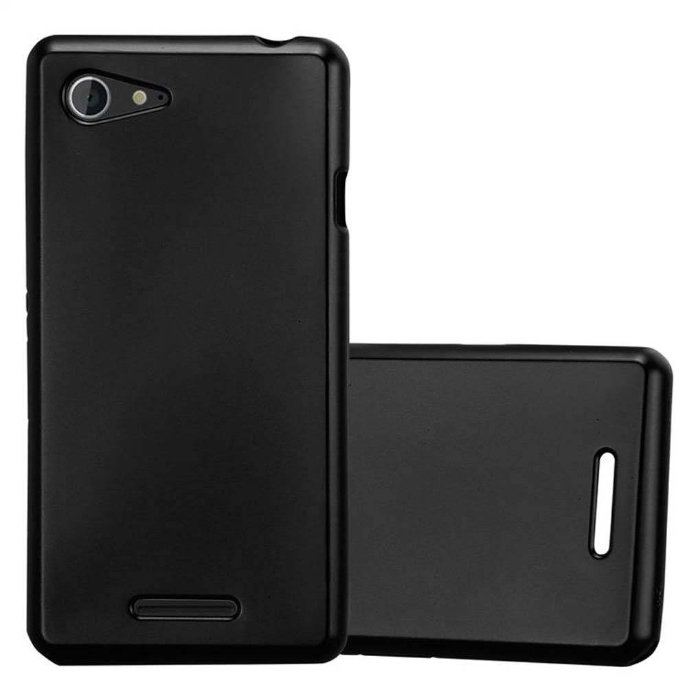 Cadorabo Schutzhülle für Sony Xperia E3 Hülle in Schwarz Handyhülle TPU Silikon Etui Cover Case