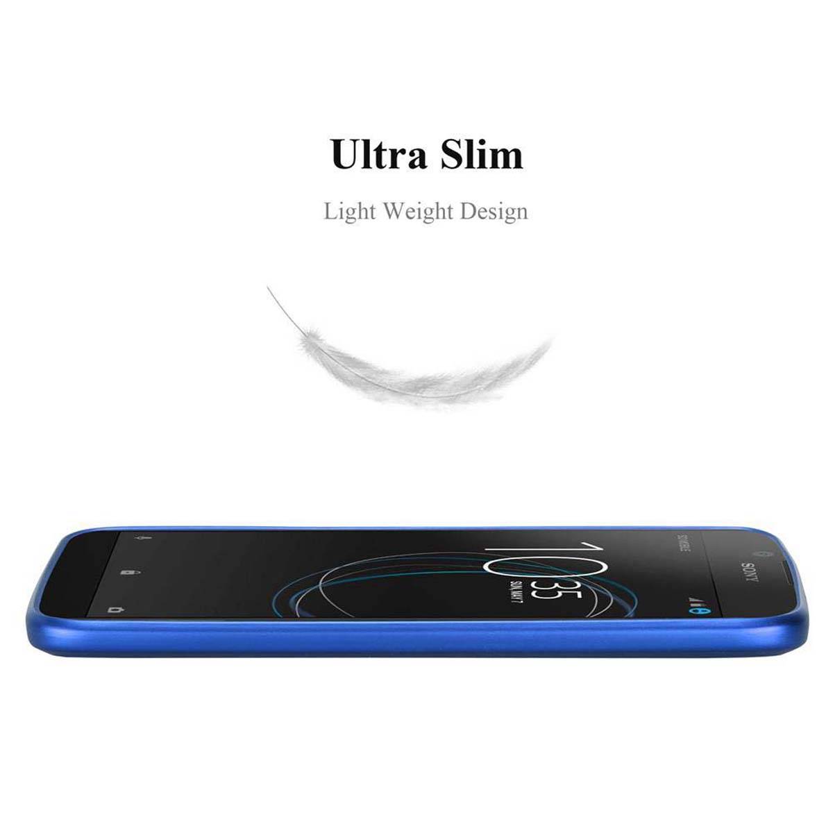 Cadorabo Schutzhülle für Sony Xperia L1 Hülle in Blau Handyhülle TPU Silikon Etui Cover Case