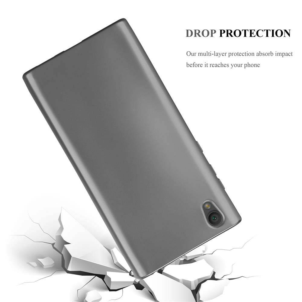 Cadorabo Schutzhülle für Sony Xperia L1 Hülle in Grau Handyhülle TPU Silikon Etui Cover Case