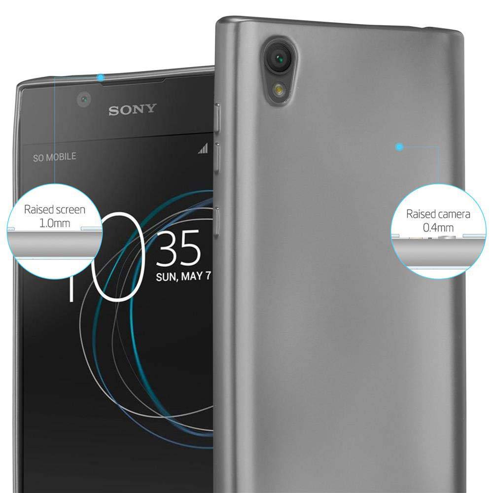 Cadorabo Schutzhülle für Sony Xperia L1 Hülle in Grau Handyhülle TPU Silikon Etui Cover Case