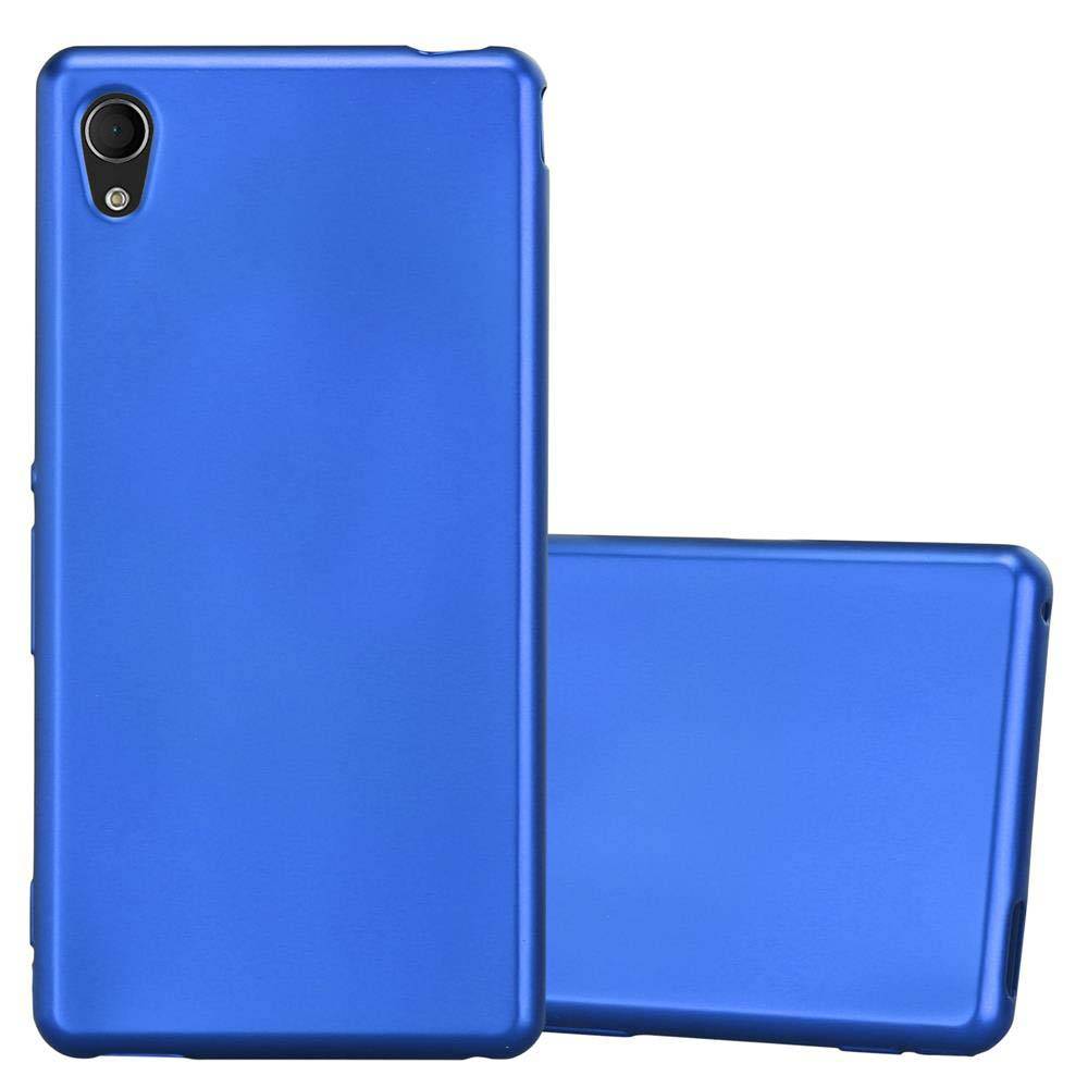 Cadorabo Schutzhülle für Sony Xperia M4 AQUA Hülle in Blau Handyhülle TPU Silikon Etui Cover Case