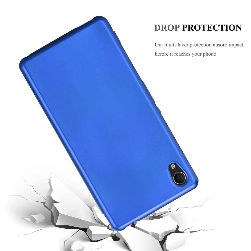 Cadorabo Schutzhülle für Sony Xperia M4 AQUA Hülle in Blau Handyhülle TPU Silikon Etui Cover Case