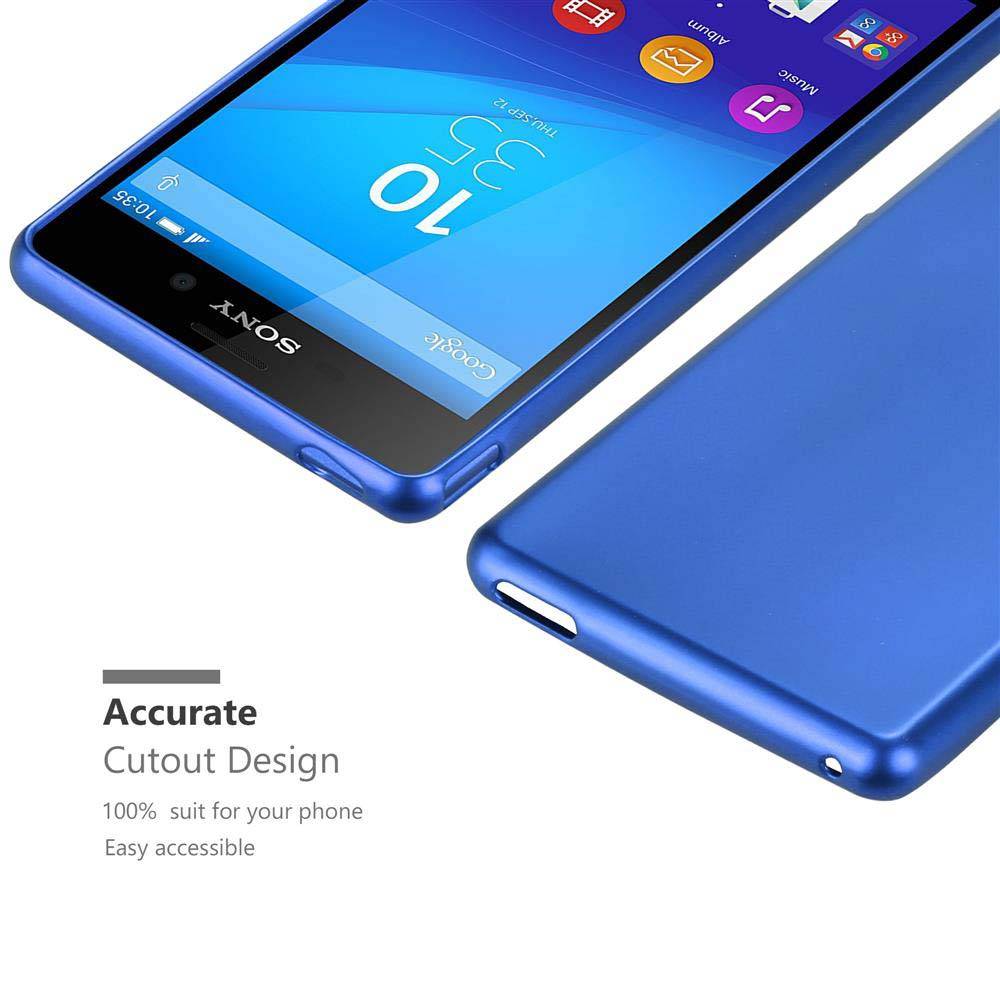 Cadorabo Schutzhülle für Sony Xperia M4 AQUA Hülle in Blau Handyhülle TPU Silikon Etui Cover Case