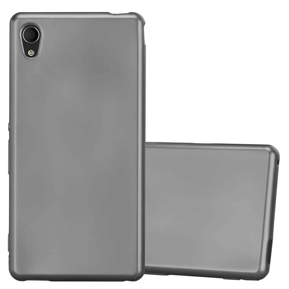 Cadorabo Schutzhülle für Sony Xperia M4 AQUA Hülle in Grau Handyhülle TPU Silikon Etui Cover Case