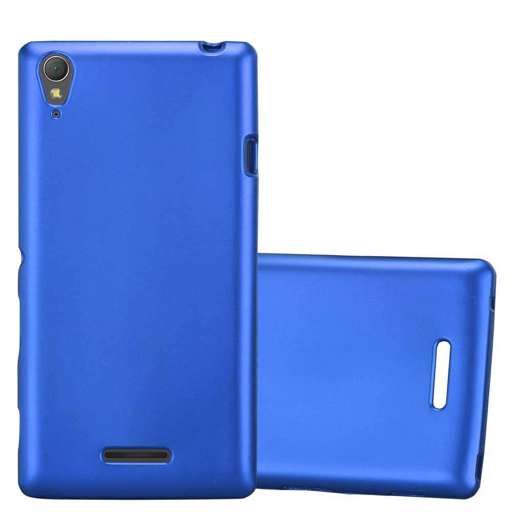 Cadorabo Schutzhülle für Sony Xperia T3 Hülle in Blau Handyhülle TPU Silikon Etui Cover Case