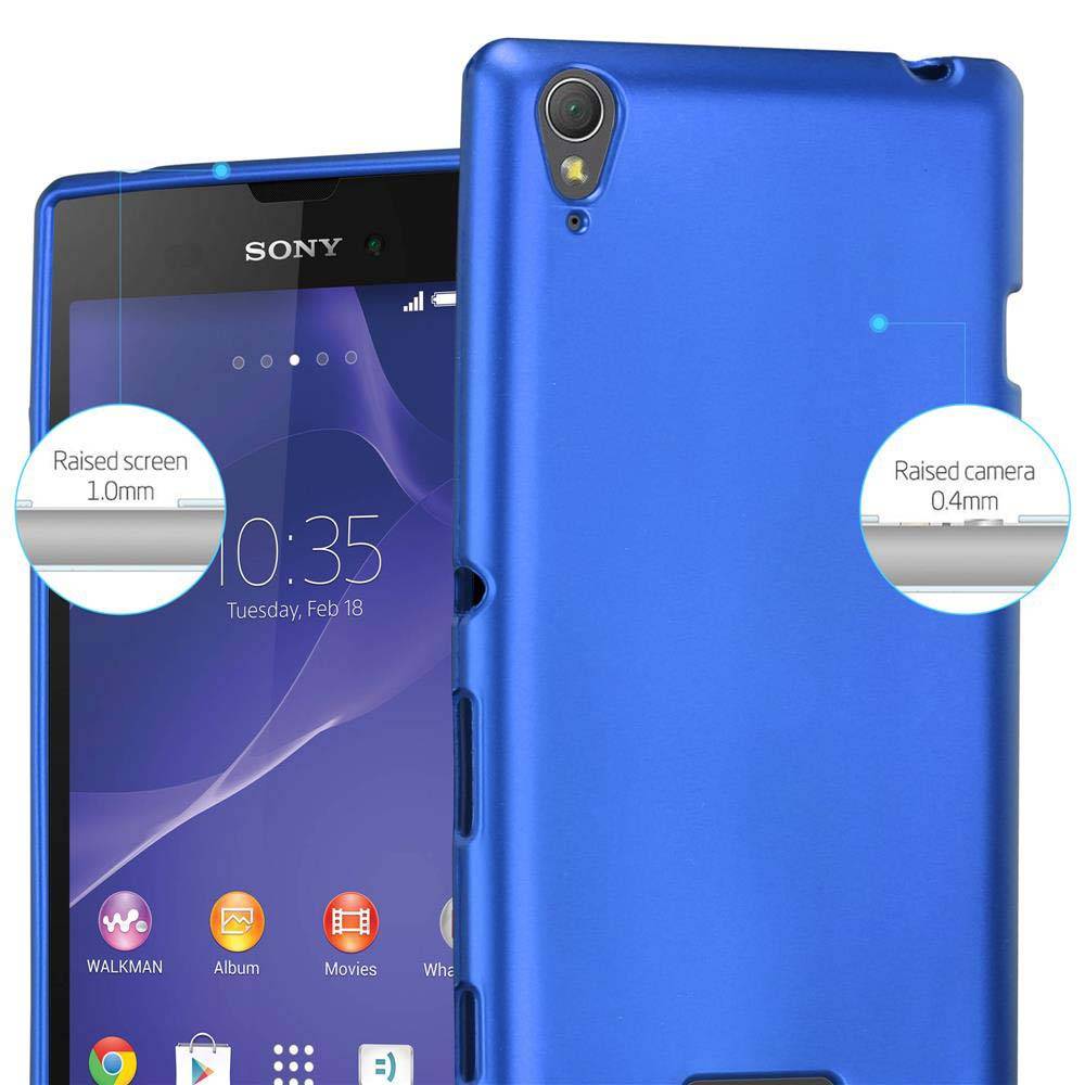 Cadorabo Schutzhülle für Sony Xperia T3 Hülle in Blau Handyhülle TPU Silikon Etui Cover Case