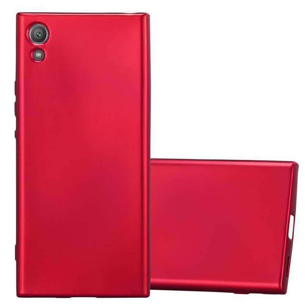 Cadorabo Schutzhülle für Sony Xperia XA1 Hülle in Rot Handyhülle TPU Silikon Etui Cover Case