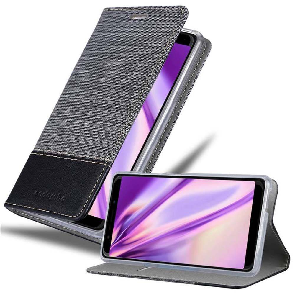 Cadorabo Hülle für WIKO VIEW GO Schutzhülle in Grau Handy Hülle Etui Book Case Cover