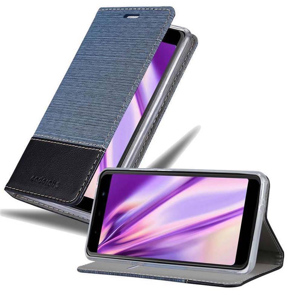 Cadorabo Hülle für WIKO VIEW MAX Schutzhülle in Blau Handy Hülle Etui Book Case Cover