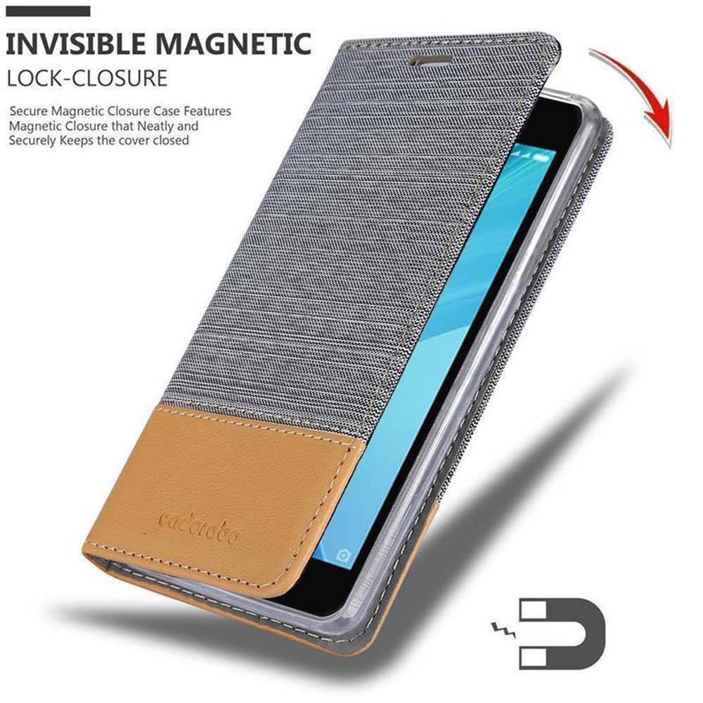 Cadorabo Hülle für Xiaomi RedMi NOTE 5A Schutzhülle in Grau Handy Hülle Etui Book Case Cover