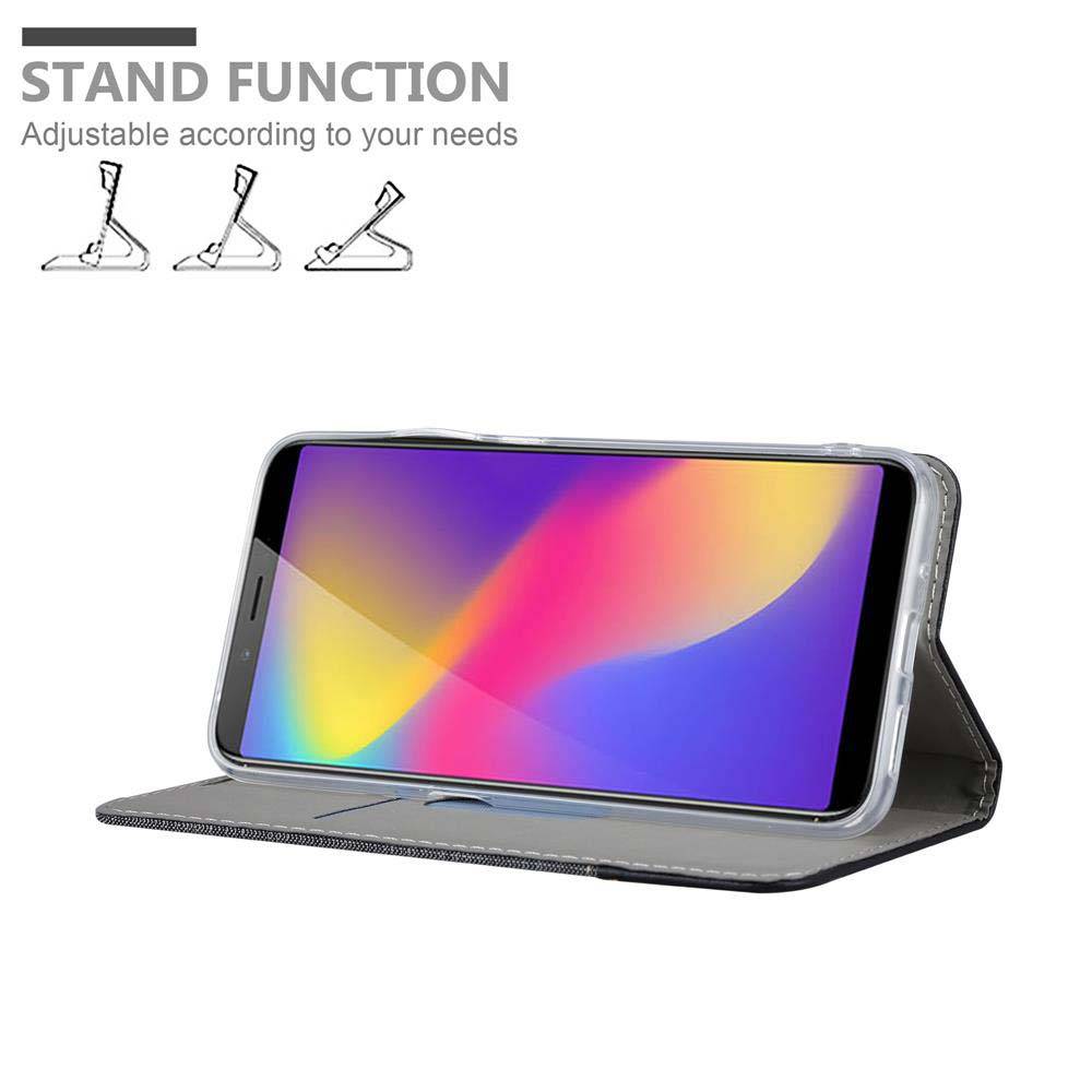 Cadorabo Hülle für ZTE Nubia N3 Schutzhülle in Grau Handy Hülle Etui Book Case Cover