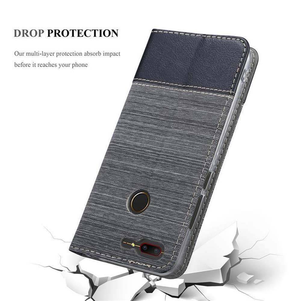 Cadorabo Hülle für ZTE Nubia N3 Schutzhülle in Grau Handy Hülle Etui Book Case Cover