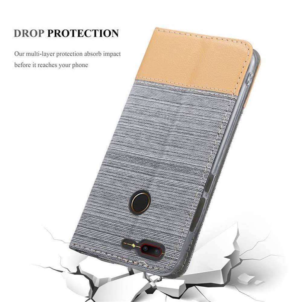 Cadorabo Hülle für ZTE Nubia N3 Schutzhülle in Grau Handy Hülle Etui Book Case Cover