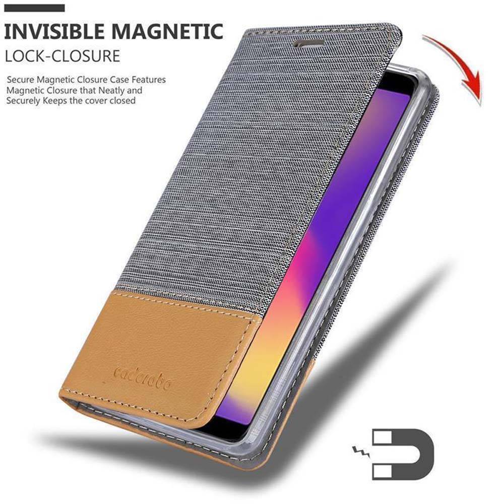 Cadorabo Hülle für ZTE Nubia N3 Schutzhülle in Grau Handy Hülle Etui Book Case Cover