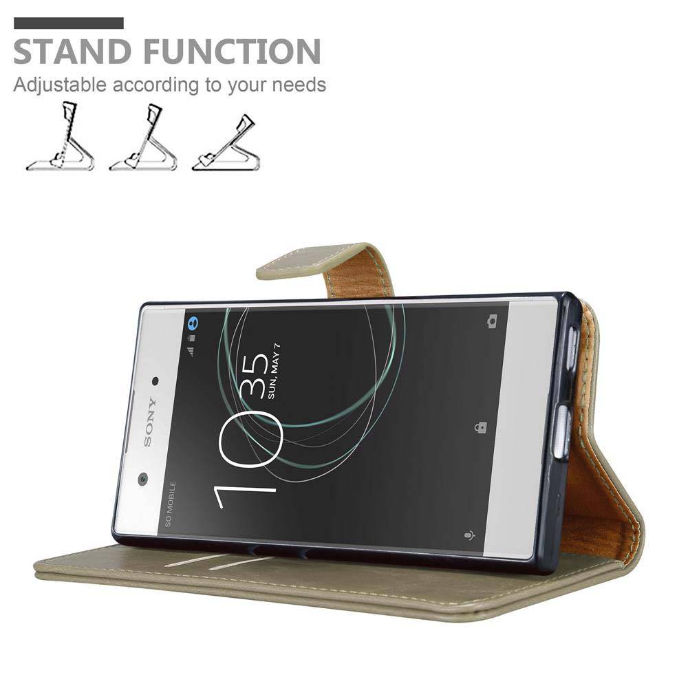 Cadorabo Hülle für Sony Xperia XA1 Schutzhülle in Braun Handyhülle Book Tasche Case Etui Luxury