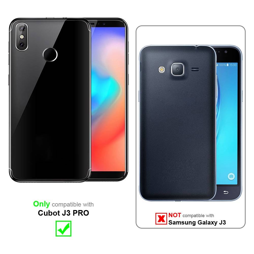 Cadorabo Hülle für Cubot J3 PRO Schutz Hülle in Braun Handyhülle Etui Case Cover Magnetverschluss