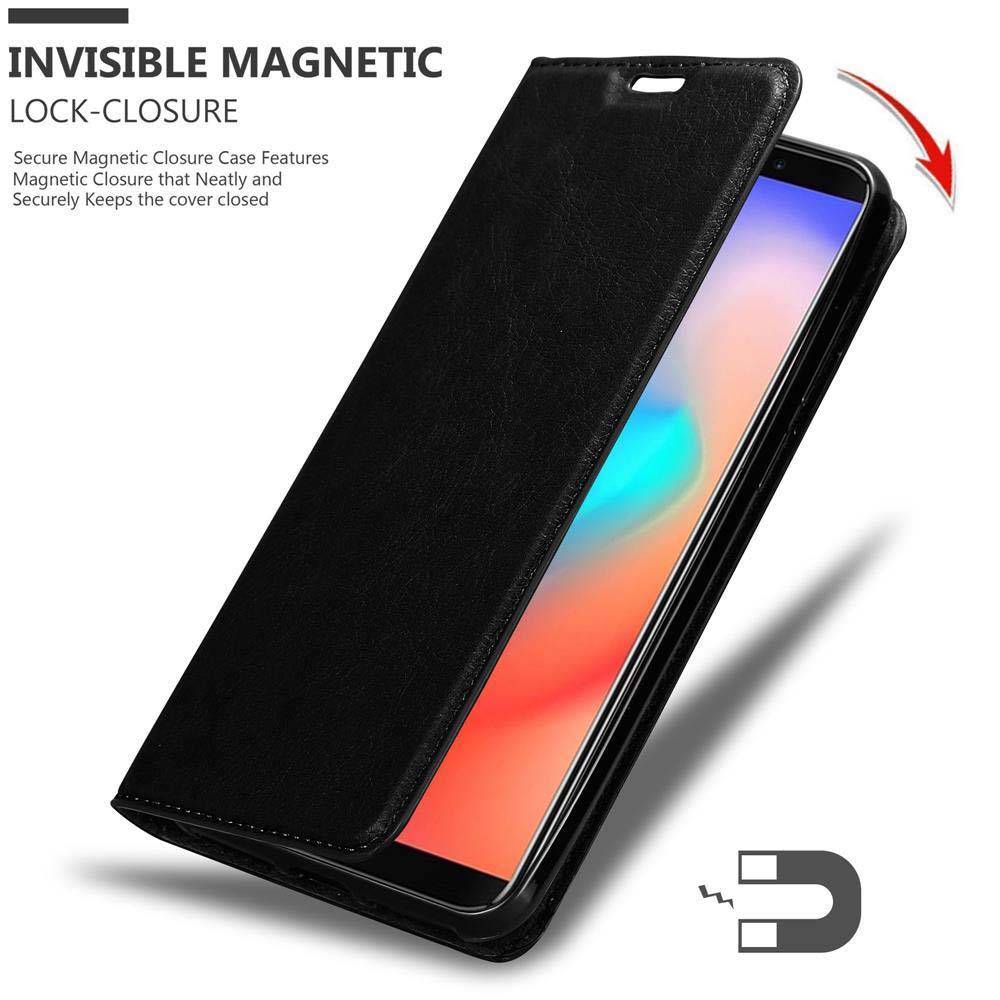 Cadorabo Hülle für Cubot J3 PRO Schutz Hülle in Schwarz Handyhülle Etui Case Cover Magnetverschluss
