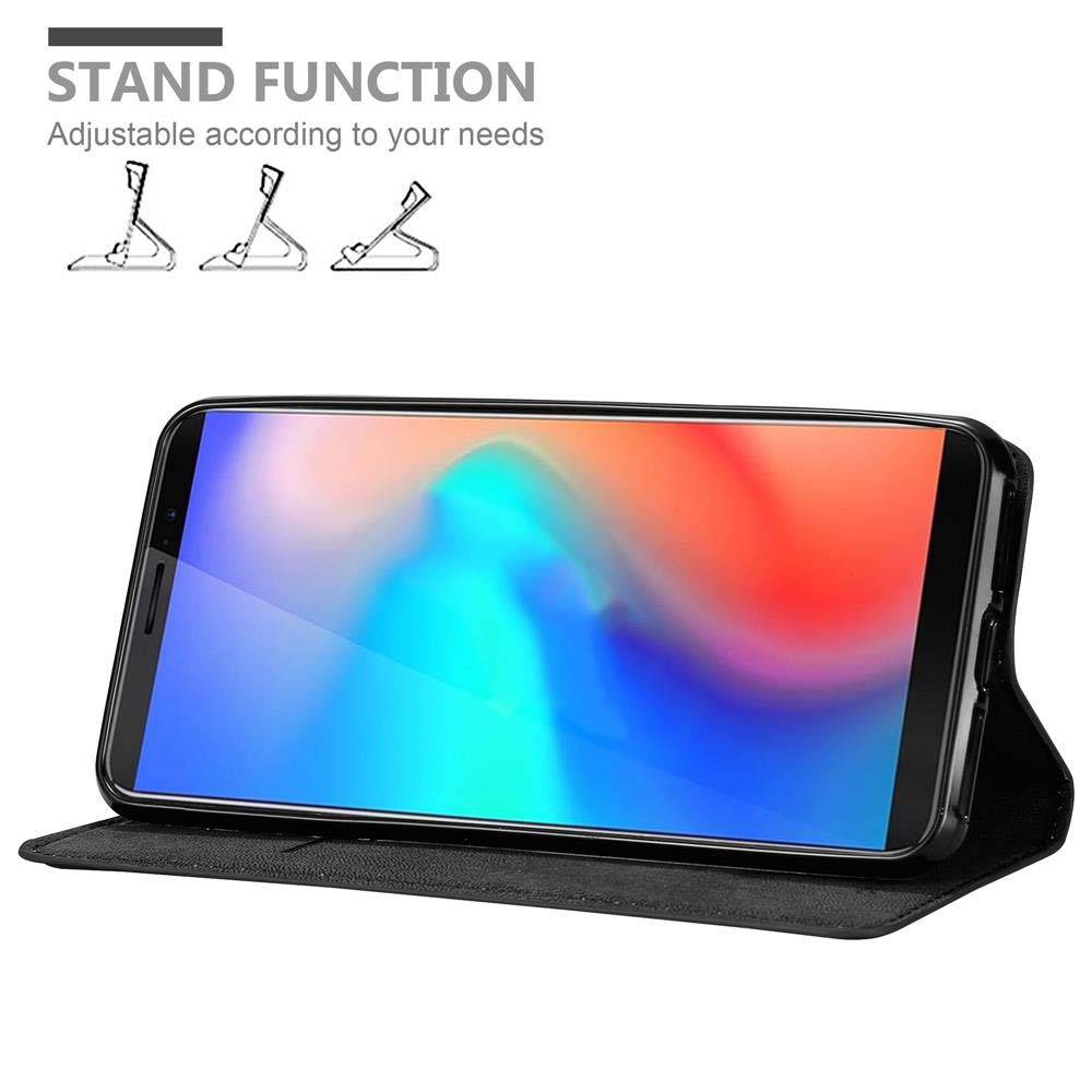 Cadorabo Hülle für Cubot J3 PRO Schutz Hülle in Schwarz Handyhülle Etui Case Cover Magnetverschluss