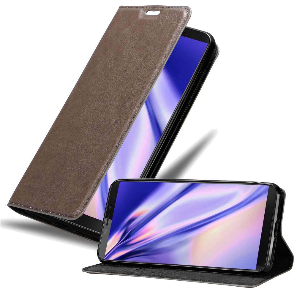 Cadorabo Hülle für Cubot NOVA Schutz Hülle in Braun Handyhülle Etui Case Cover Magnetverschluss
