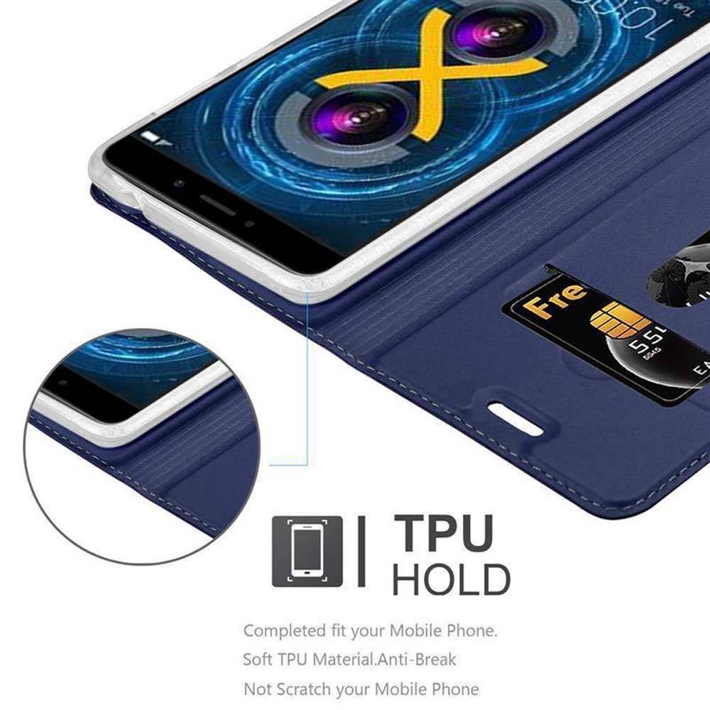 Cadorabo Handyhülle für Huawei MATE 9 LITE / GR5 2017 / Honor 6X Schutz Hülle in Blau Cover Etui Book Case Booklet