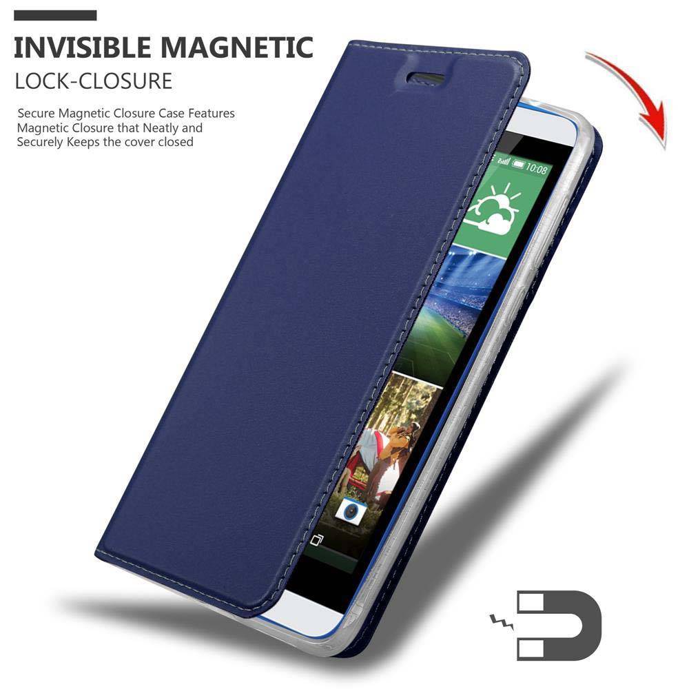 Cadorabo Handyhülle für HTC Desire 820 Schutz Hülle in Blau Cover Etui Book Case Booklet