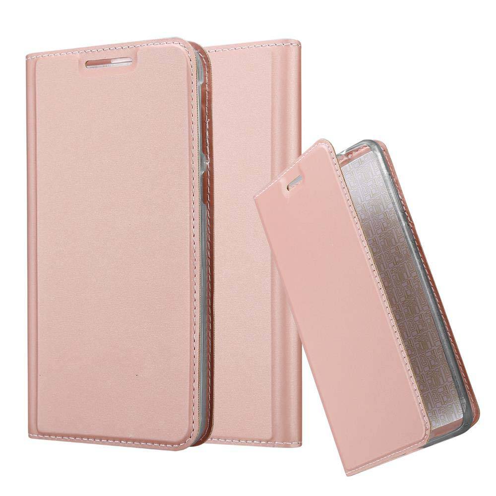 Cadorabo Handyhülle für HTC Desire 820 Schutz Hülle in Rosa Cover Etui Book Case Booklet