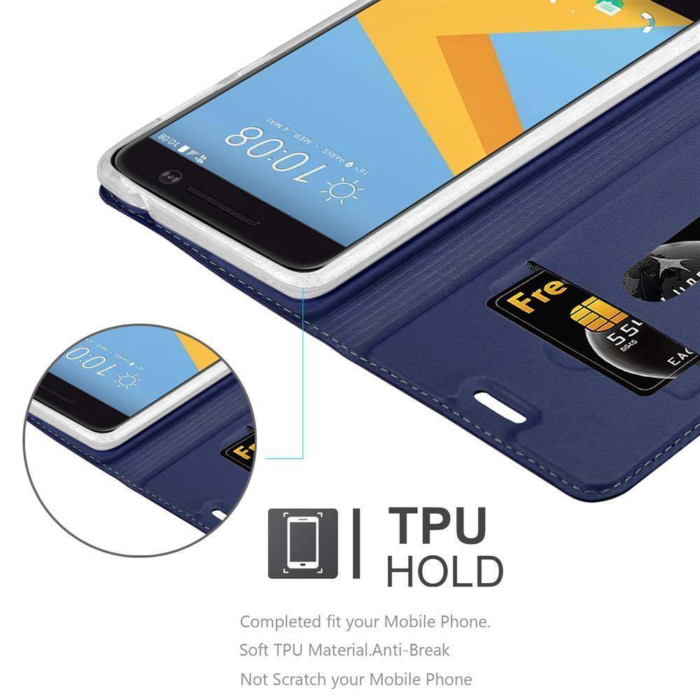 Cadorabo Handyhülle für HTC ONE M10 Schutz Hülle in Blau Cover Etui Book Case Booklet
