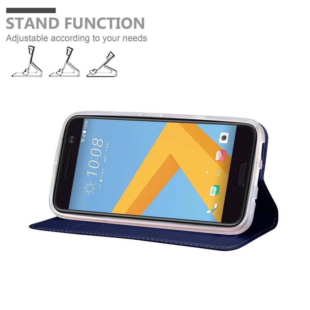 Cadorabo Handyhülle für HTC ONE M10 Schutz Hülle in Blau Cover Etui Book Case Booklet