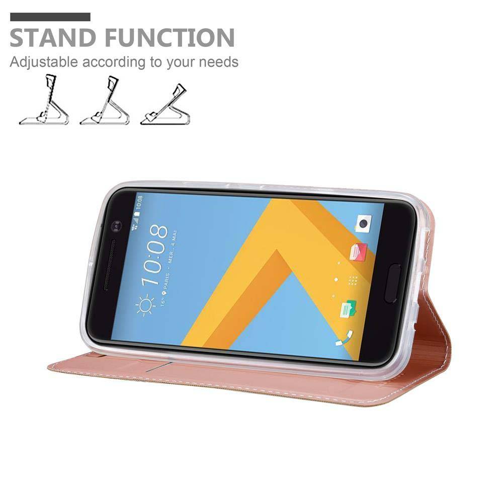 Cadorabo Handyhülle für HTC ONE M10 Schutz Hülle in Rosa Cover Etui Book Case Booklet