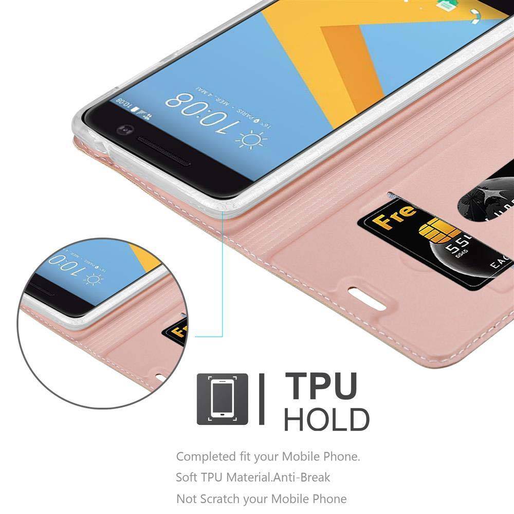 Cadorabo Handyhülle für HTC ONE M10 Schutz Hülle in Rosa Cover Etui Book Case Booklet