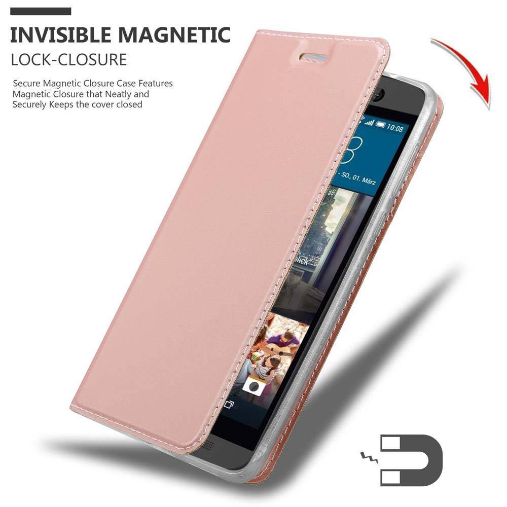 Cadorabo Handyhülle für HTC ONE M9 Schutz Hülle in Rosa Cover Etui Book Case Booklet