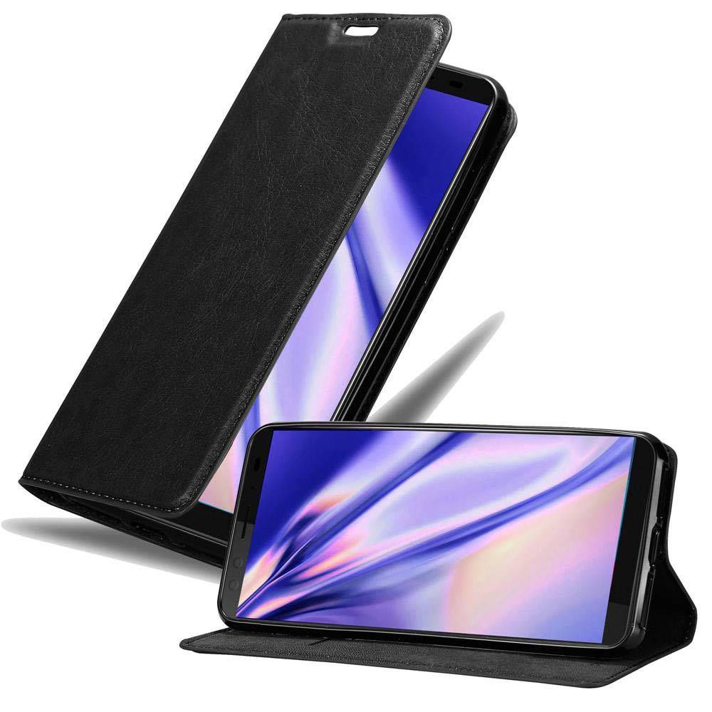 Cadorabo Hülle für HTC U12 PLUS Schutz Hülle in Schwarz Handyhülle Etui Case Cover Magnetverschluss