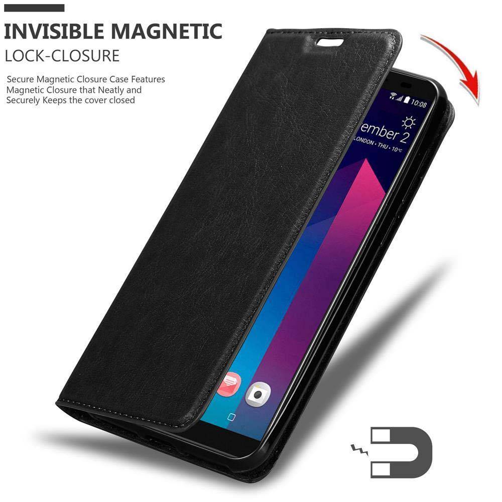Cadorabo Hülle für HTC U12 PLUS Schutz Hülle in Schwarz Handyhülle Etui Case Cover Magnetverschluss