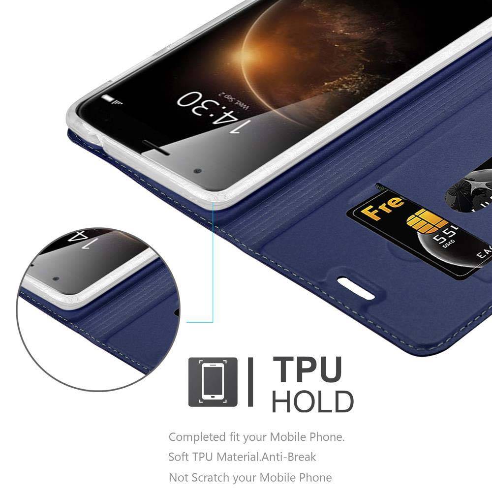 Cadorabo Handyhülle für Huawei ASCEND G7 PLUS / G8 / GX8 Schutz Hülle in Blau Cover Etui Book Case Booklet
