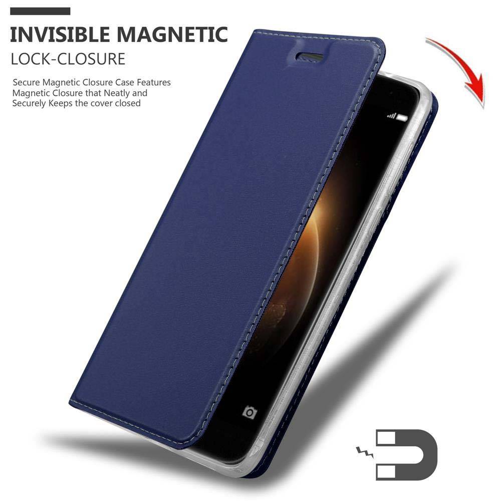 Cadorabo Handyhülle für Huawei ASCEND G7 PLUS / G8 / GX8 Schutz Hülle in Blau Cover Etui Book Case Booklet