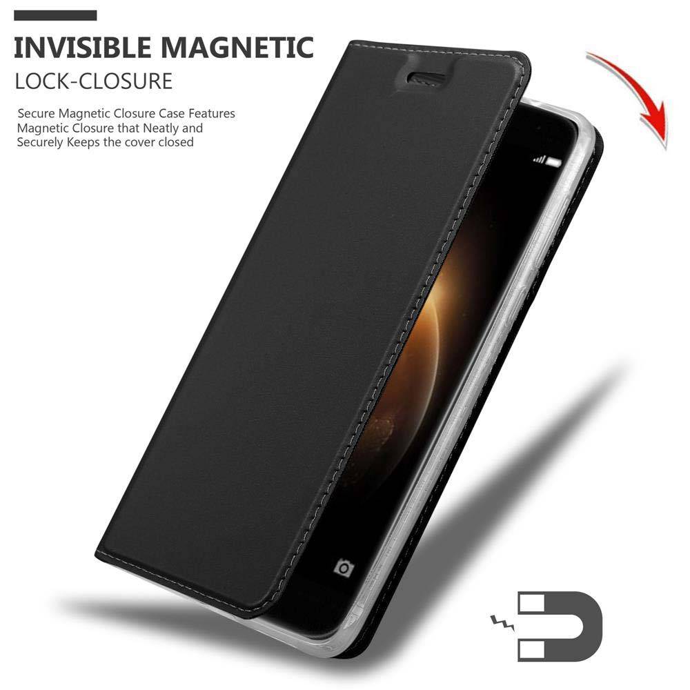 Cadorabo Handyhülle für Huawei ASCEND G7 PLUS / G8 / GX8 Schutz Hülle in Schwarz Cover Etui Book Case Booklet