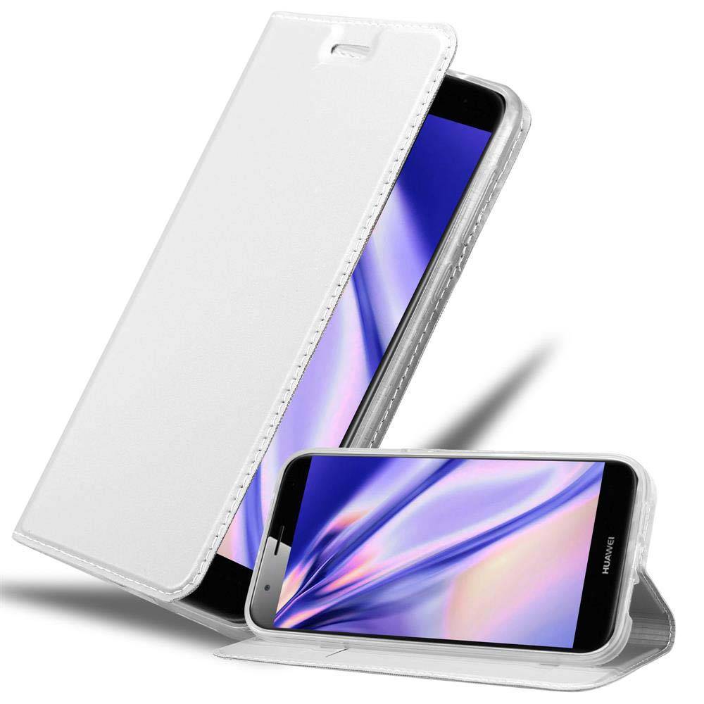 Cadorabo Handyhülle für Huawei ASCEND G7 PLUS / G8 / GX8 Schutz Hülle in Silber Cover Etui Book Case Booklet